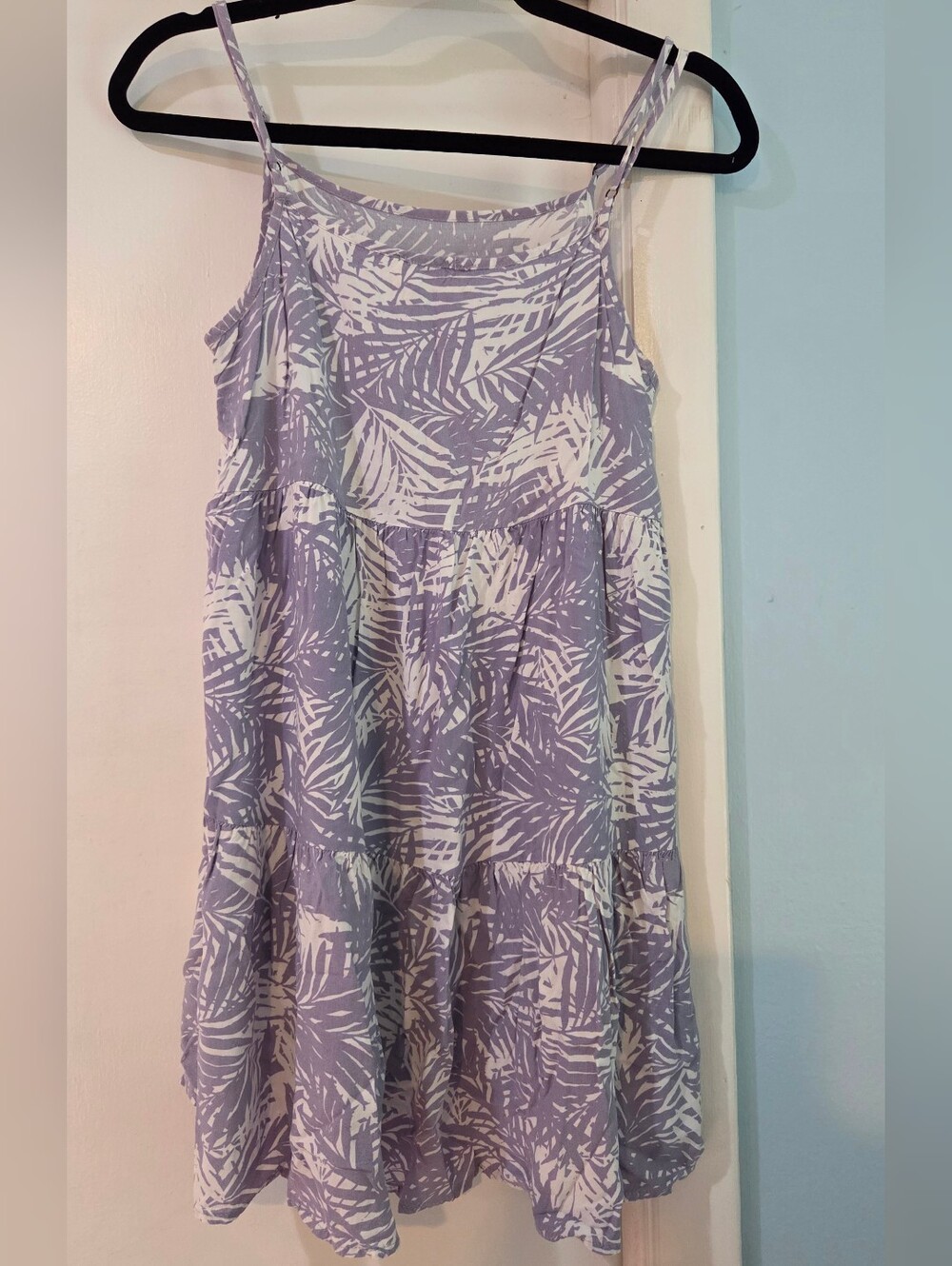 Women's Ocean Drive Purple/Blue Palm Tree Beach Dress Coverup, Size L - Picture 7 of 12